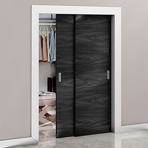HRX Self-Adhesive Edge Fingerpull Door Handle - Easy to Install Screwless Peel and Stick on Glass, Wood, Metal, Plastic - Sliding Doors Knob for Kitchen Fronts, Drawers & Dressers Panels - 2 Pack - color: Clear Anodized