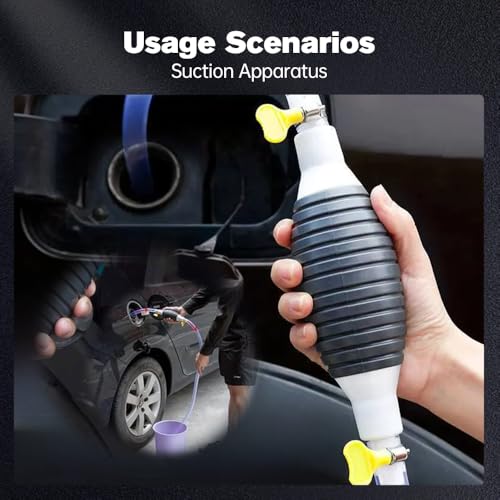 Multifunctional Liquid Siphon, Diameter Manual Fluid Extractor for Gasoline, Motor Oil, Fuel, Diesel, Water, Fish Tank, Aquarium, Upgrade with 3.2/4.9/6.5/9.8ft Hose (4.9FT) - color: 4.9FT