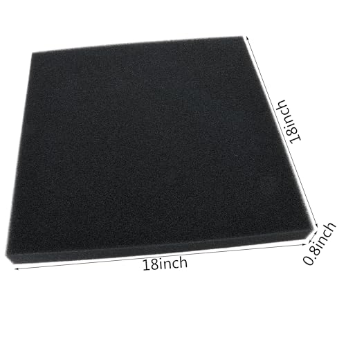 Aquarium Filter Bio Sponge Pad, Foam Sponges Filter Media, Cut fit it Filter Accessories for Fish Tanks and Ponds (18"x18"x1.6" (50PPI) 1 Pack) - size: 18"x18"x1.6" (50PPI) 1 PACK
