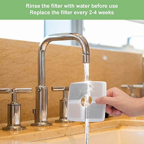 Wonder Creature Cat Water Fountain Filter, 8 Replacement Filters & 4 Replacement Pre-Filter Sponges Pack for 2.5L Cubic Pet Fountain Stainless Steel Top, Elliptical Automatic Cat Water Dispenser