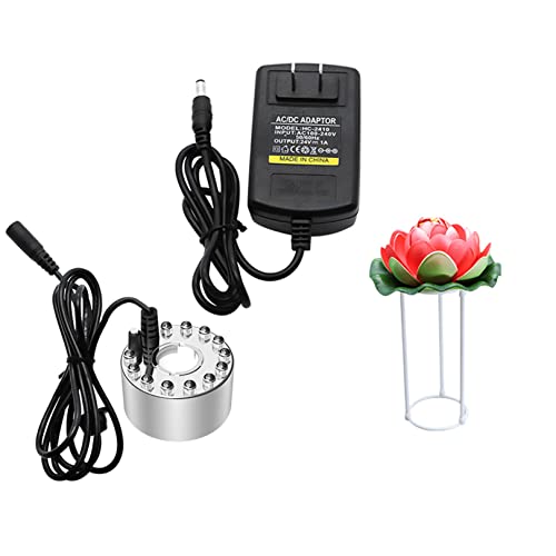 Mini Ultrasonic Humidifier 24V Mist Maker Fogger Nebulizer Water Fountain Fish Tank Pond Atomizer Head Air Humidifier with Splash Guard (Color : Heavy Mist) - color: Heavy Mist