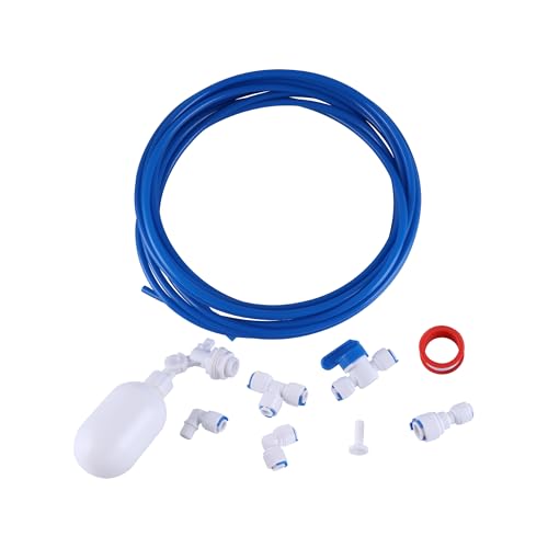1/4 inch Tube Float Valve Kit,Plastic Float Valve,Ball Float Switch to Auto-Fill Water Stock Tank for Bucket, Water Reservoir,Fish Aquarium,Aquariums