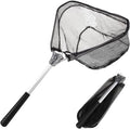 Yeahmart Fishing Landing Net with Telescopic Aluminum Handle Pole, Collapsible Nylon Mesh Minnow Fish Net for Saltwater & Freshwater, Portable Fishing Gear for Kids, Men, Women, Extends 21-75 Inches - style: 21" Full Length (Fixed Handle)
