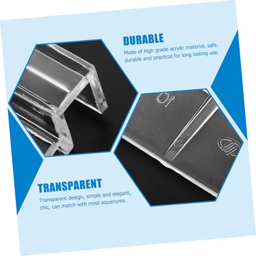 Happyyami 4pcs Sturdy Acrylic Aquarium Cover Holders Fish Tank Lid Support Bracket for Heat Preservation Aquatic Environments
