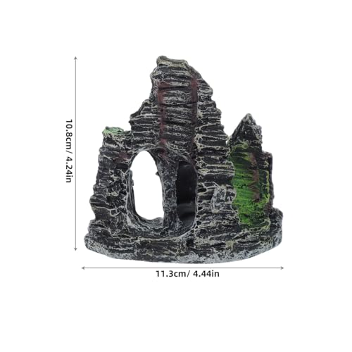 Toyvian Aquarium Decorations Set 13Pcs Realistic Aquarium Fake Plants and Rock Cave Hideouts Fish Tank Decor Kit for Bettas Goldfish Tropical Fish 4.44X4.25X2.16In