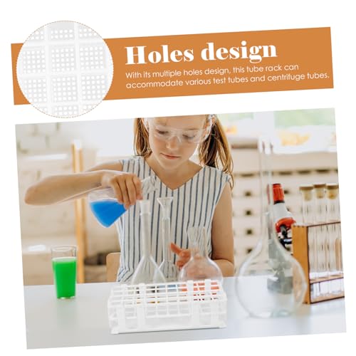 PRETYZOOM 40Holes Test Tube Rack Sturdy Test Tube Holder for Tubes Detachable Design for Easy Cleaning Laboratory Organizer for Enhanced Productivity