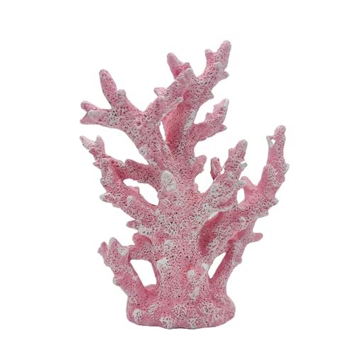 Etlemonde Beach Coastal Decor Coral Reef Home Decor Coral Statue Sculpture Home,Desk,Bathroom,Desktop Shelf Statue,Marine Themed Gifts (Pink Coral) - color: Pink Coral