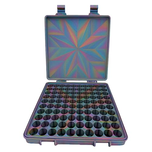 3D Printed Vial Storage Case - Waterproof 3ml Vial Storage Case - Freezer Safe Hard Shell Essential Oil Case for Home, Fridge, Travel (Psychedelic Lonestar, 100 Slots) - color: Psychedelic Lonestar, size: 100 Slots