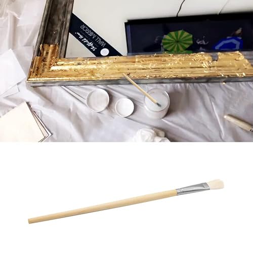 Gilding Brush - Goat Hair Paint Brush for Edible Gold Leaf, Flakes, Sheets (Type2 & Type7) - Leaf Sweeper - color: 2 Brushes