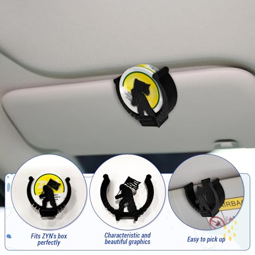 Car Visor Clip Holder for ZYN – Universal high-Temperature Resistant Sun Visor Accessory for Pouch Cans, Interior Car Accessories for Organization, Gifts for Pouch Users,Fits Most Auto (Ape man) - color: Ape man