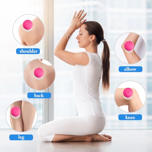 BBTO 4 Pieces Glass Cupping Set Glass Silicone Cupping Cups Massage Vacuum Suction Cupping Cups for Body Face Leg Arm Back Shoulder Muscle and Joint Pain (Rose) - color: Rose