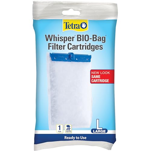 Tetra Whisper Bio-Bag Large Filter Cartridges for Aquariums, 1 Count, Ready to Use, Fits Tetra Whisper Fish Tank Filters 10-30 Gal, 20-40 Gal, PF-20, 30, 40, 60, IQ 20, 30, 45, 60 - size: 1 Count, style: Standard