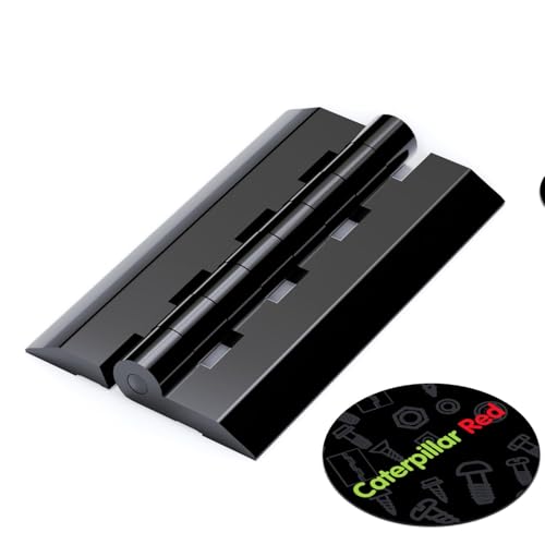 4X 75mm Black Acrylic Hinges. No Glue Required, Self Adhesive. Black Plastic Acrylic, 2 61/64-4 Pack-