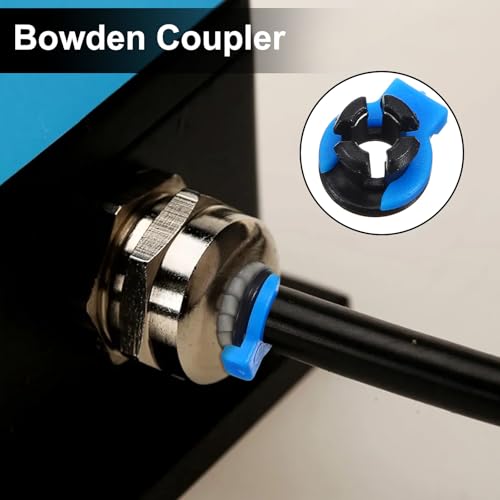 40Pcs Bowden Tube Coupler Collet Clamp Clip Bowden Collet and Clip Set Od 4mm Compatible with 3D Printer Accessories 1.75mm Filament Printer Parts - size: 40Pcs