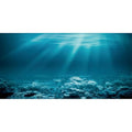 AWERT 48x18 inches Undersea Theme Aquarium Background Sunshine Underwater World Fish Tank Background Vinyl - size: 48x18in/120x45cm