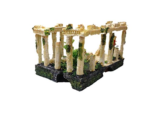 FixtureDisplays® Ancient Ruins Ornament for Aquarium Fish Tank Decoration Fragile-if Damaged Txt 630296419 0 for Replacement 12184 12184