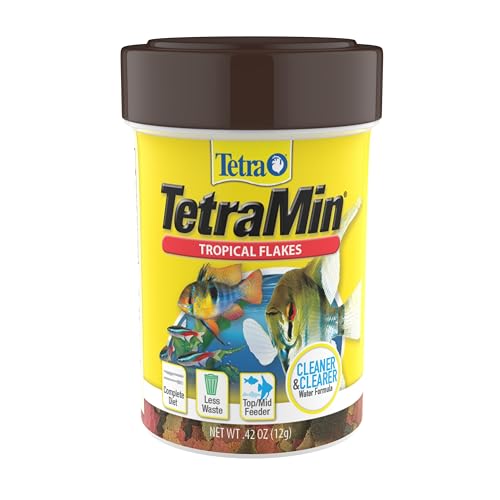 TetraMin Nutritionally Balanced Tropical Flake Food for Tropical Fish, 0.42 oz - size: 0.42 Ounce (Pack of 1)