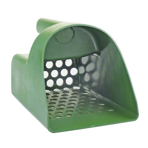 SE 3 Quart Sand Scoop Sifter with 0.5" Holes - Use for Gold and Metal Prospecting, Green - color: Green