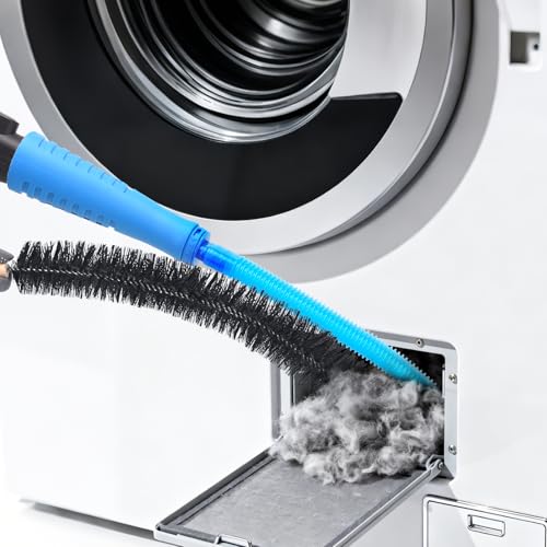 Universal Dryer Vent Cleaner Kit Compatible with Most Vacuum Cleaner Include Vacuum Hose Attachment Accessories Brush Lint Act Brush,Dryer Vent Vacuum Hose with Basic Protective Gloves