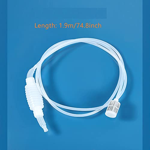 2 Pack Brewing Siphon Pump Manual Liquid Transfer Hose Tube Pipe with Filter for Home Made Wine Beer Gas Fuel Kerosene Oil Water Fish Tank Filtration Bottle Equipment Tool
