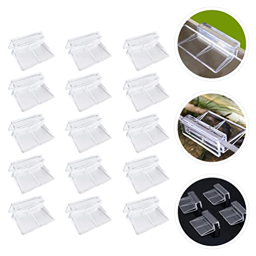 Mipcase 15pcs Support Bracket for Fish Tank Cover Practical Aquarium Rack to Prevent Fish Escape Fits Glass for Open Aquariums