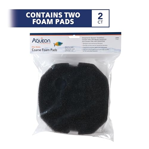 Aqueon Canister Filter Media Foam Pad, Black, Medium/Large - size: Medium/Large