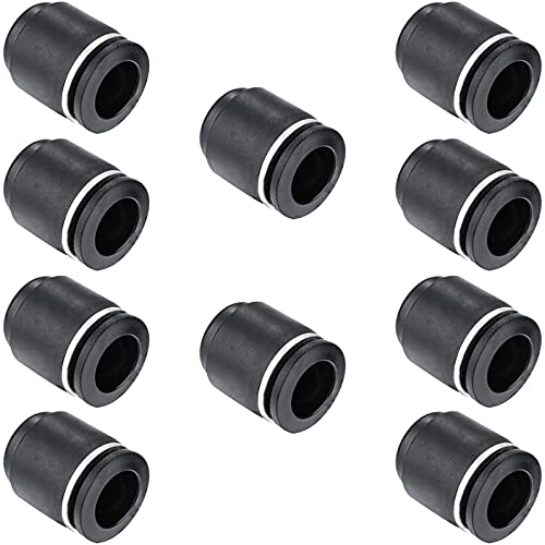 10PCS 1/4 Inch Tube OD Pneumatic Cap Plug Fitting, PPF-1/4 Plastic Push-in Connect Fitting - size: 1/4 OD