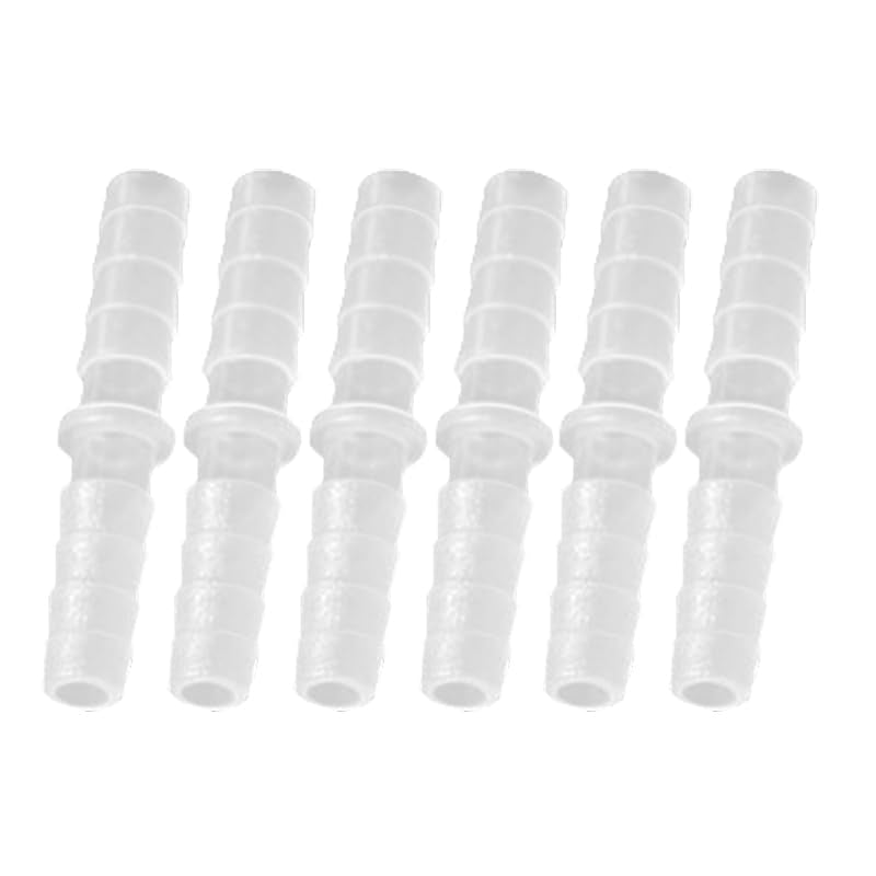 Plastic 5/16” hose ID Barb pipe connectors Joint Splicer Mender Adapter Union Boat Water Air Aquarium O2 Fuel (pack of 6) - size: 5/16 Inch, style: 6