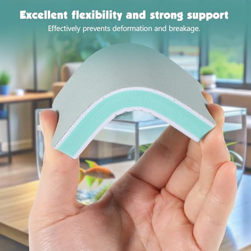 4PCS Double-Sided Fish Tank Cleaning Brushes Aquarium Double Sided Sponge Brush Sponge Fish Tank Cleaning Tools Aquariums Spongses Brushes Non-Scratch Scrubber Cleaner for Home Kitchen (Green)