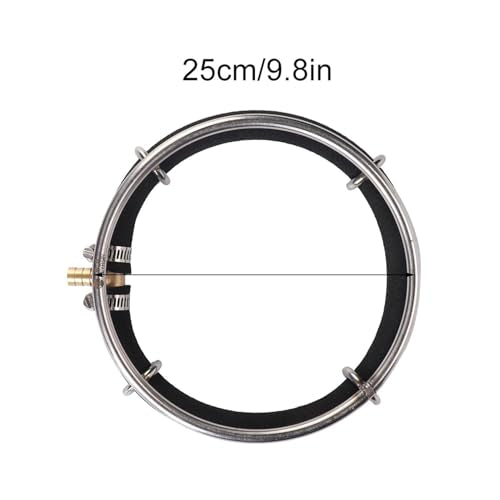 Cyrank Aquarium Air Diffuser, Round Air Bubble Diffuser Rings Round Bubble Stone Aquarium Aerator Bubble Stone Aquarium Air Stone Disc for Aquarium and Fish(25cm) - size: 25cm