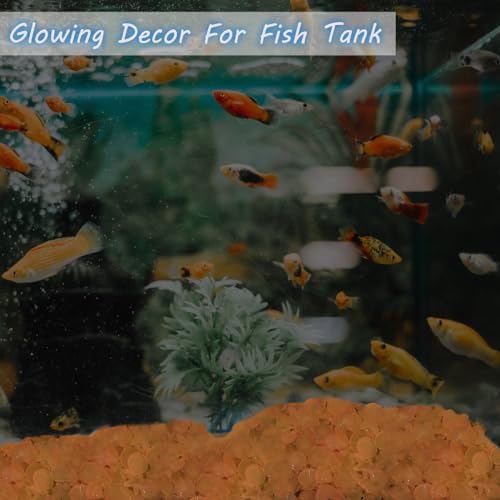 Kaiyuan Dynasty 300pc Fish Tank Glow in The Dark Rocks Glow Rocks for Fish Tank Glow in The Dark Stones Luminous Stones for Aquarium,Pink (0.8-1.2") - color: Pink, size: 300