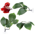 3 PCS Betta Fish Leaf Hammock, Faux Fishs Leafs Pads 5.5 Inch Plastic Artificial Plant Twin Leaf Design with Suction Cup Aquarium Decorations Ornaments Fish Tank Accessories for Resting Hiding Playing