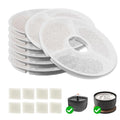 SARPAWS 8 Pack Replacement Filters & 8 Pack Pre-Filter Sponges Set – Official Replacement Filters for Sarpaws Cat Drinking Water Fountains Dog Water Dispenser-FW1 and W8-L-E