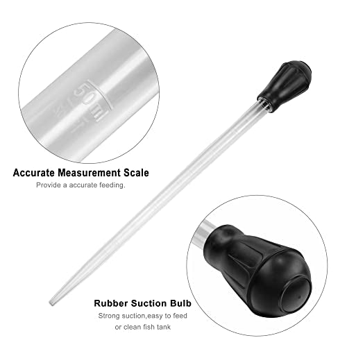 18.7in Long Turkey Baster for Aquarium, 50ml Long Pipette for Fish Tank Coral Food Feeder Syringe Aquarium Water Changer Siphon for Marine Fish Reef Aquatic Plant Spider, Black - color: Black, size: Long Syringe