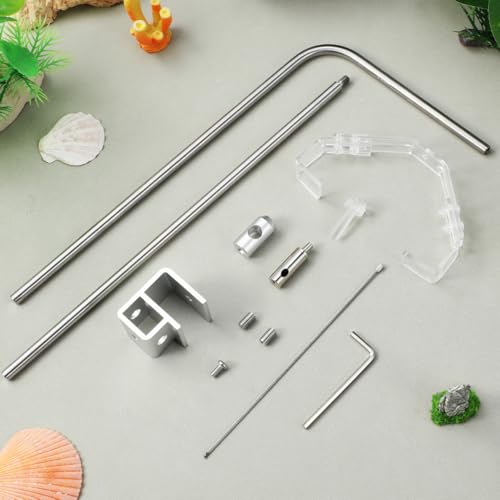Toddmomy 2Pcs Adjustable Aquarium Light Bracket Aluminum Alloy Light Holder Stand for Freshwater Saltwater Tanks & Aquatic Plant Growth