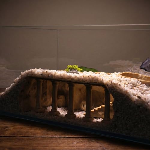Roman Column Aquarium Cave, 3D Print Fish Hideout for Aquarium Fish Tank Decor, for Viewing Shrimp, Betta Fish, Corydora, Catfish, Pleco (Yellow, L) - color: Yellow, size: Large