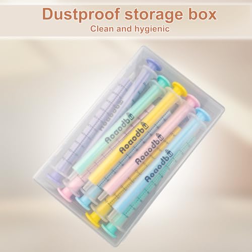 Baby Medicine Dispenser Syringe For Children,Oral Syringes, Liquid Plastic Syringe Without Needle,Leak proof Dosing Tools,5 Uniquely Colour Syringes - 10 Pack - size: 10 Pack