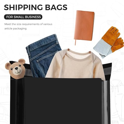 Metronic Poly Mailers 12X15.5 500 Pack, Self Seal Shipping Bags for Clothing, Waterproof and Tear-Proof Shipping Envelopes for Business, Mailers Poly Bags Packaging Bags, Black - color: Black, size: 12x15.5 500 pieces