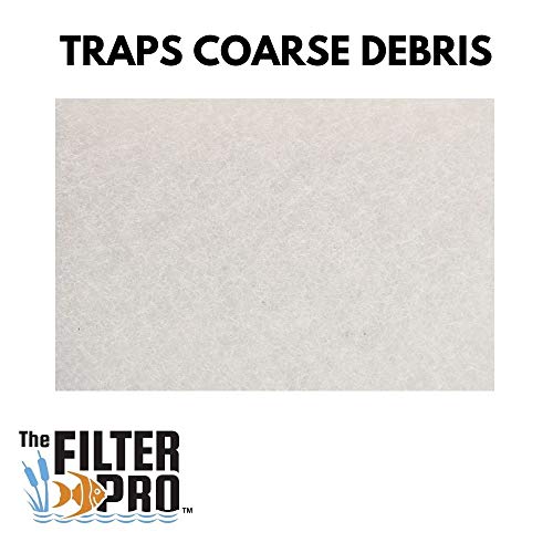 Beige Coarse Filter Media, 2" Thick, 14" x 56" Roll, Perfect for Aquariums, Ponds or Water Gardens, Made in USA - size: 14" x 56"