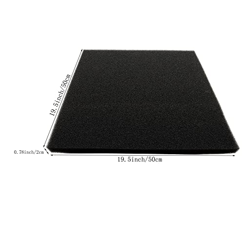 ALEGI Aquarium Filter Sponge, Biological and Mechanical Sponge Filter Pad for Fish Tank (19.5" x 19.5" x 0.78") - size: 19.5" x 19.5" x 0.78"