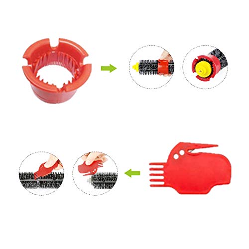 Rumba Replacement Parts for iRobot Roomba 610 620 650 675 677 692 671 694 691 Series Vacuum Cleaner Accessories Kit-Include 3 Side Brush,3 Filter,1 Front Caster Wheel,Bristle Brush and 3 Cleaning Tool