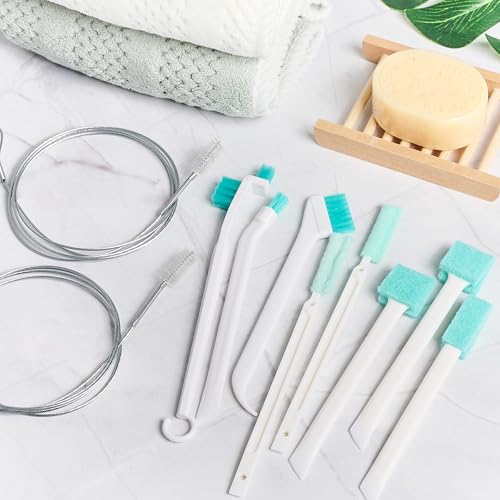 Ice Machine Cleaner Brush Kits, 10 PCS Ice Maker Cleaning Tools - 2PCS Long Drain Pipe Brushes and 8 PCS Crevice Cleaning Brushes