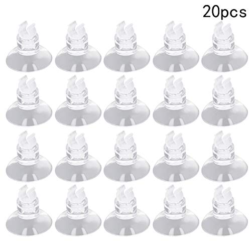 MroMax Aquarium Suction Cup Clips Airline Tubing Hose Heater Clips Clamps Holder for Fish Tank Clear 4mm to 6mm 20Pcs - size: 20pcs 4mm to 6mm