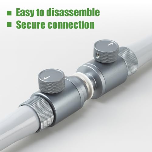 DONGKER Aquarium Double Tap Connector,Aluminum Alloy Quick Release Double Tap Valve with Water Flow Control Knob for Aquarium 12mm/16mm/20mm I.D. Water Pipe - size: 12 16mm