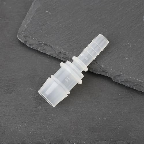 8Pcs Straight Hose Pipe Connector 8mm to 14mm Plastic Reducing Fitting for Garden Watering - size: 8mm to 14mm