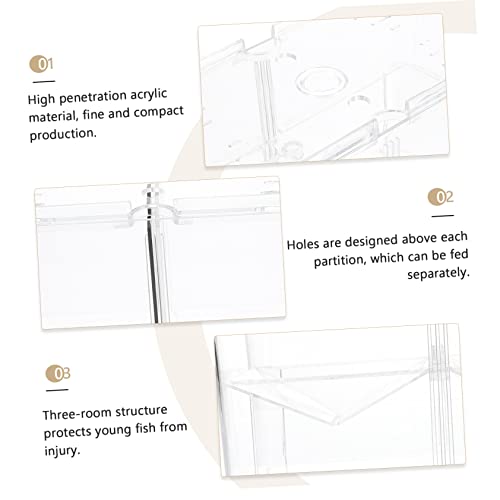SUPVOX Multifunctional Betta Box Separate Fish Tank Aquarium Isolation Box Fish Breeding Holder