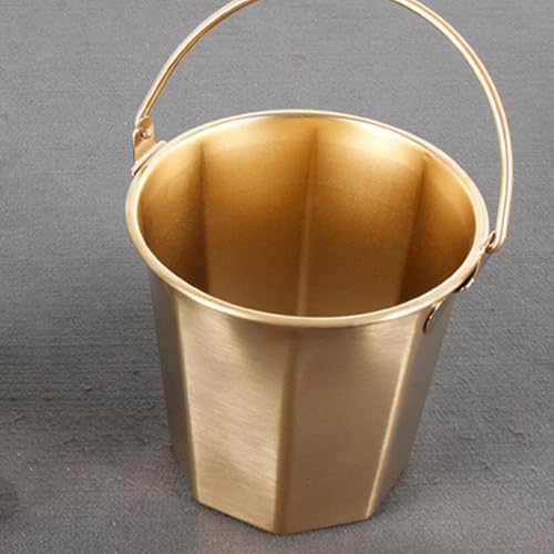 Toddmomy Stainless Steel Water Bucket Handle Portable Storage Container for Outdoor Camping Fishing and Household Use and Deep Design for Versatile Liquid Storage