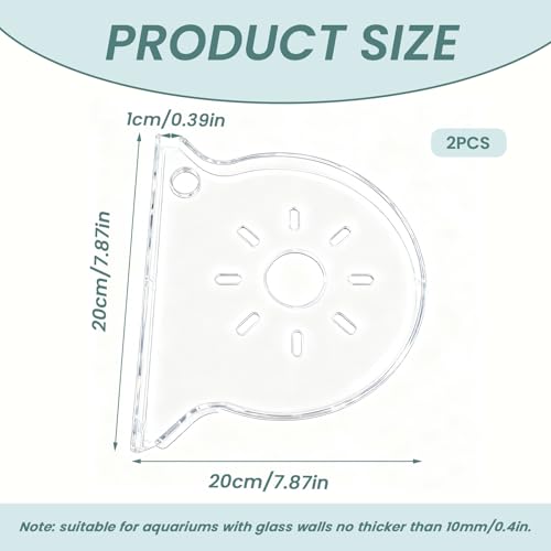 2Pcs Clear Aquarium Plant Holder, Aquarium Corner Shelf for Rimless Fish Tank, Aquatic Plant Planter & Organizer for Aquatic Plants Fish Tank Decor