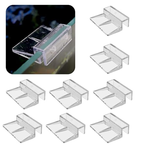 Aquarium lid Clips,8pcs Aquariums Glass Lid Clip Acrylic Stand for Frameless Fishtanks 6mm and 8mm Size for Great Aquariums Holder