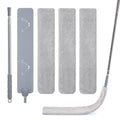 IVYROLL Skinny Duster with Extension Pole for Under Furniture, Under Appliance Cleaning Tool with 3 Microfiber Dusting Cloths, Retractable Flat Duster for Under Refrigerator, Tight Spaces, Gap - color: Set C: Gap Duster & Replacement
